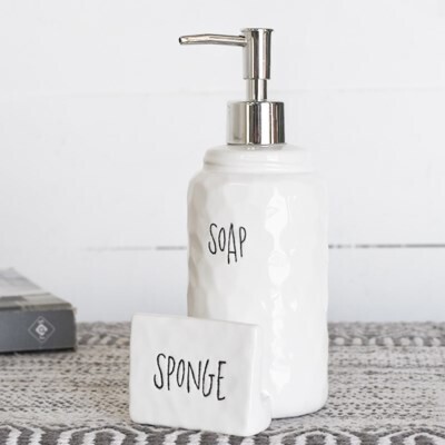 Soap & Sponge Holder, Fun Lettering