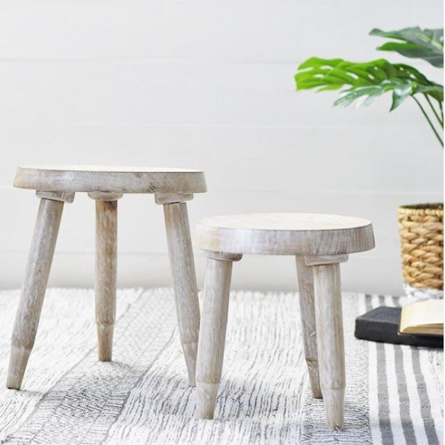 Lg Wood Stool