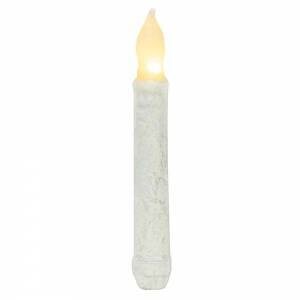 9" Rustic White Taper Candle