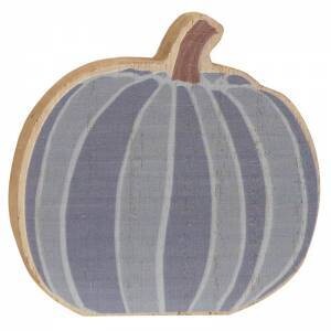 Sm Blue Distressed Chunky Pumpkin