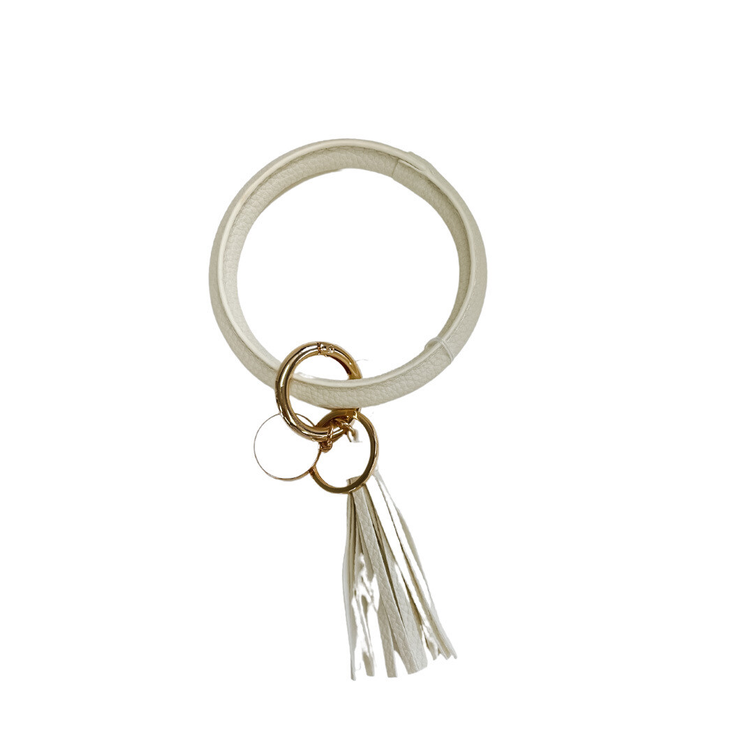 Cream Key Chain Bracelet