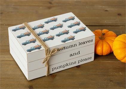 Stamped Books - Autumn Leaves