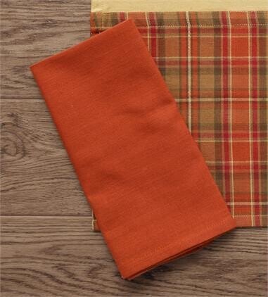 Set Of 4 Orange Cloth Napkins