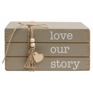 Love Our Story Faux Bookstack