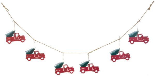 Iron Red Truck & Tree Garland