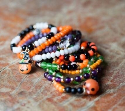 Kids Halloween Beaded Bracelets