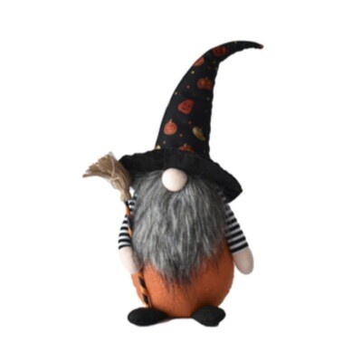 Pumpkin Hat Standing Gnome