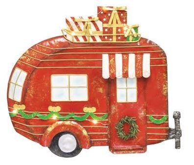 Lighted Holiday Camper Wall Hanging