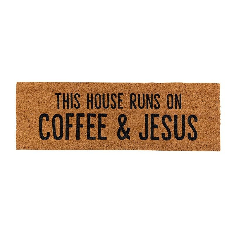 Coffee & Jesus Doormat