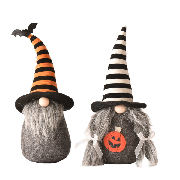 Striped Hat Halloween Gnome