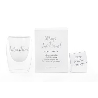 30 Days Of Intentions Glass Jar