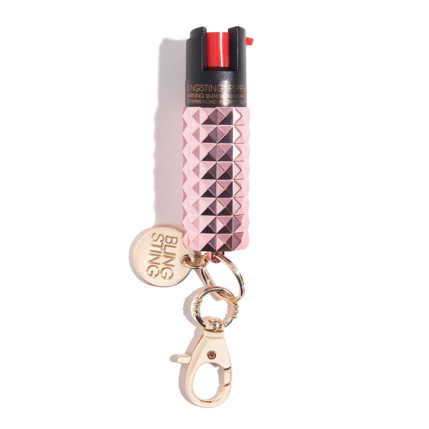 Pink Metallic Pepper Spray Keychain