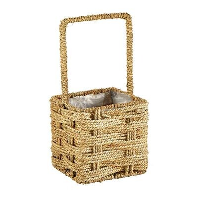 Square Seagrass Basket With Handle