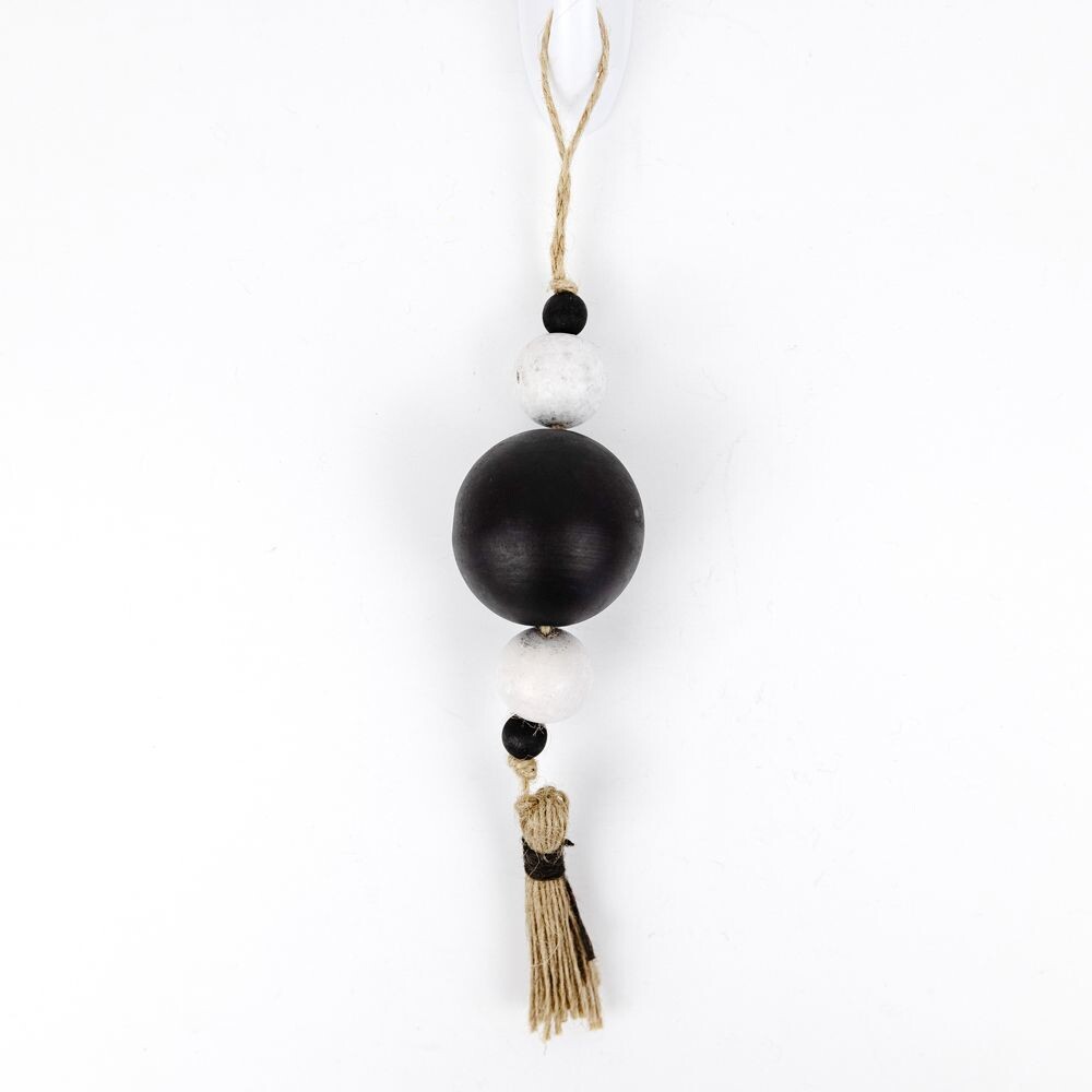 Black Beaded Tassel Ornament