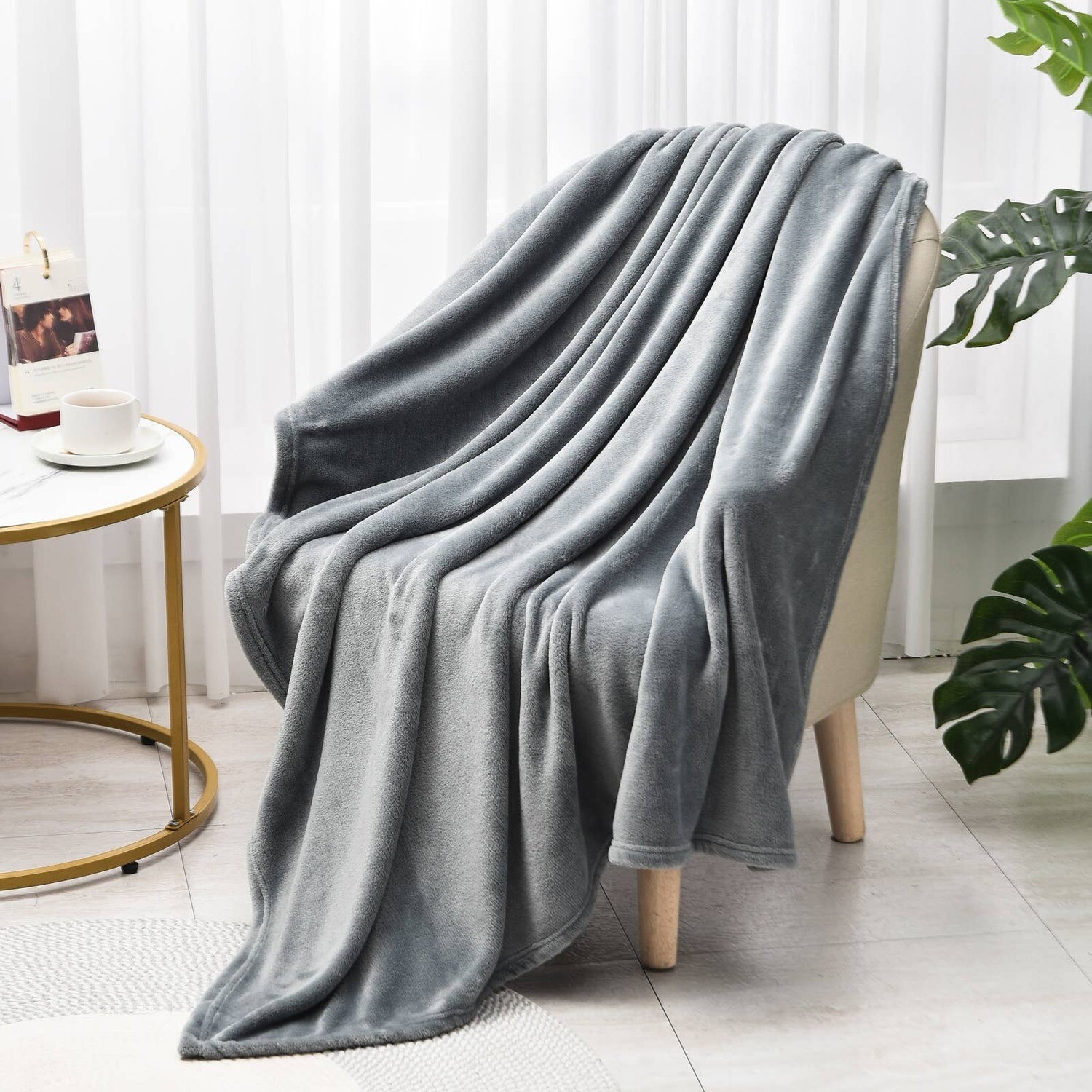 Gray Fleece Blanket