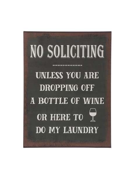 Metal No Soliciting Sign