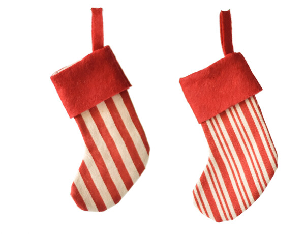 Mini Red & White Striped Stocking