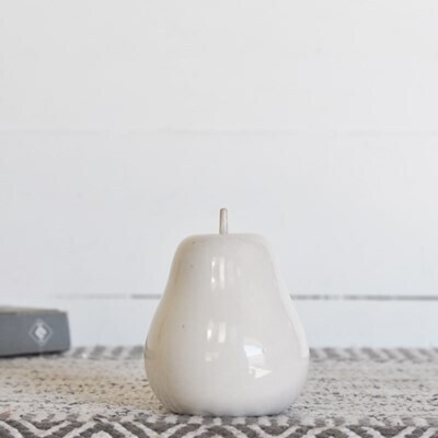 White Ceramic Pear
