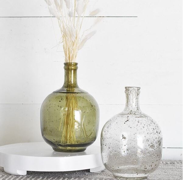 Clear Bubble Glass Vase