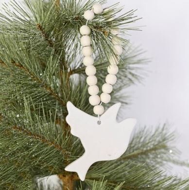Beaded Dove Ornament