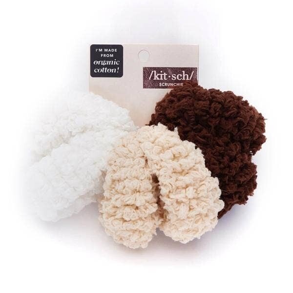 Organic Cotton Fluffy Scrunchie Set
