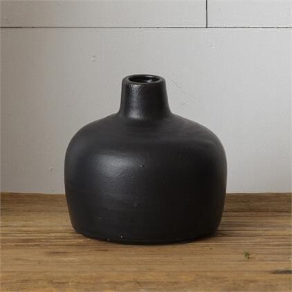 Sm Matte Black Vase