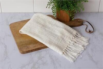 White Fringe Towel