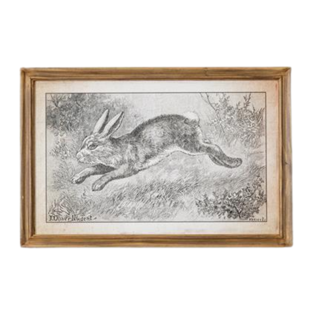 Leaping Bunny Framed Picture