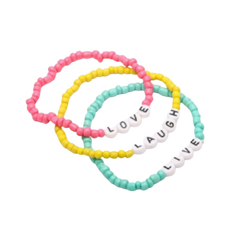 Live Love Laugh Beaded Bracelet Set