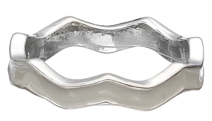 Gray Chevron Ring Size 6