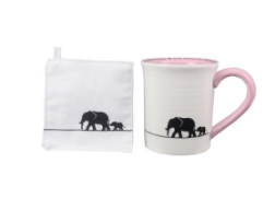 Elephant Mom Mug & Coaster Set