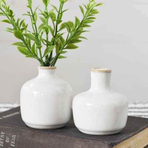 Sm White Vase