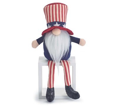 Dangle Leg Patriotic Gnome