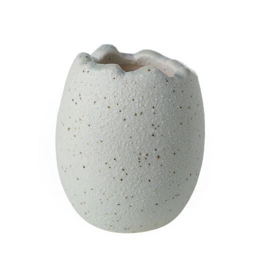 Sm Speckled Mint Egg Vase