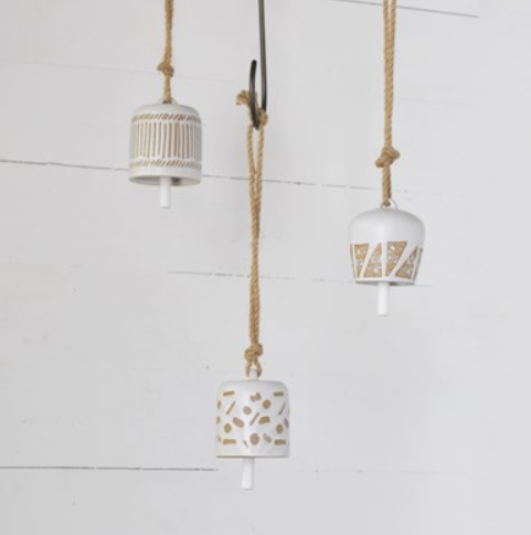 White Patterned Hanging Chime