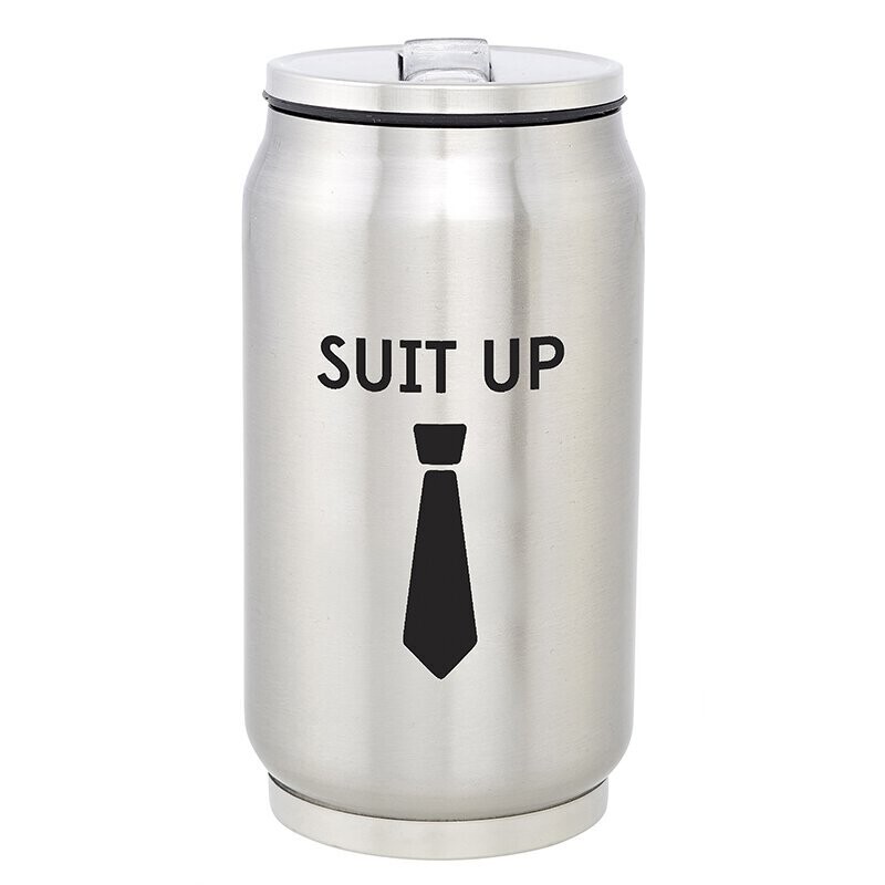 Suit Up Stainless Can Tumbler