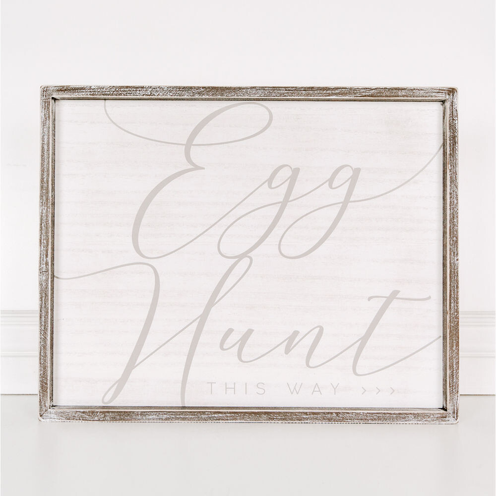 Egg Hunt Framed Sign