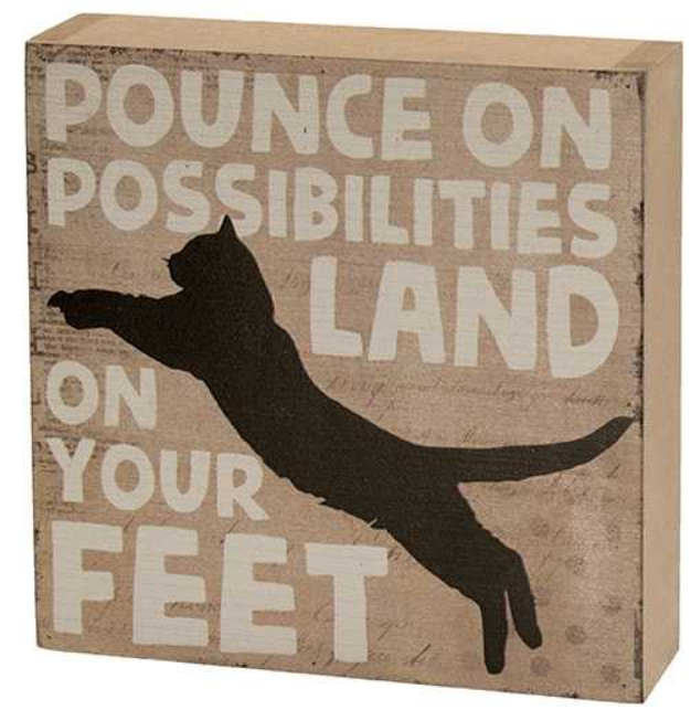 Pounce On Possibilities Box Sign