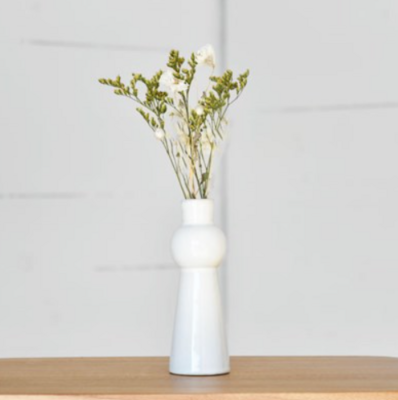 Skinny White Vase