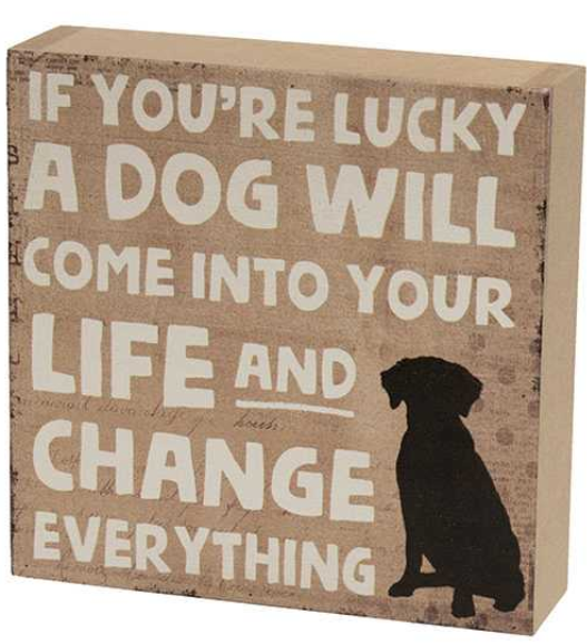 Lucky Dog Box Sign