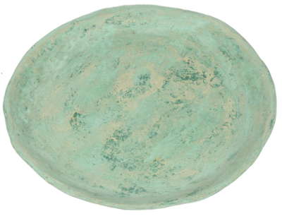 Lg Turquoise Paper Mache Tray