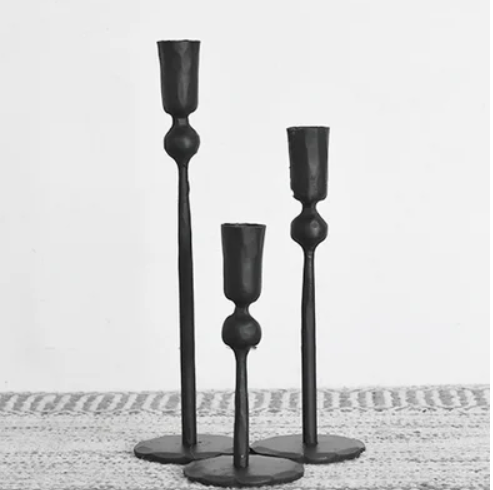 Lg Iron Ball Candle Stand
