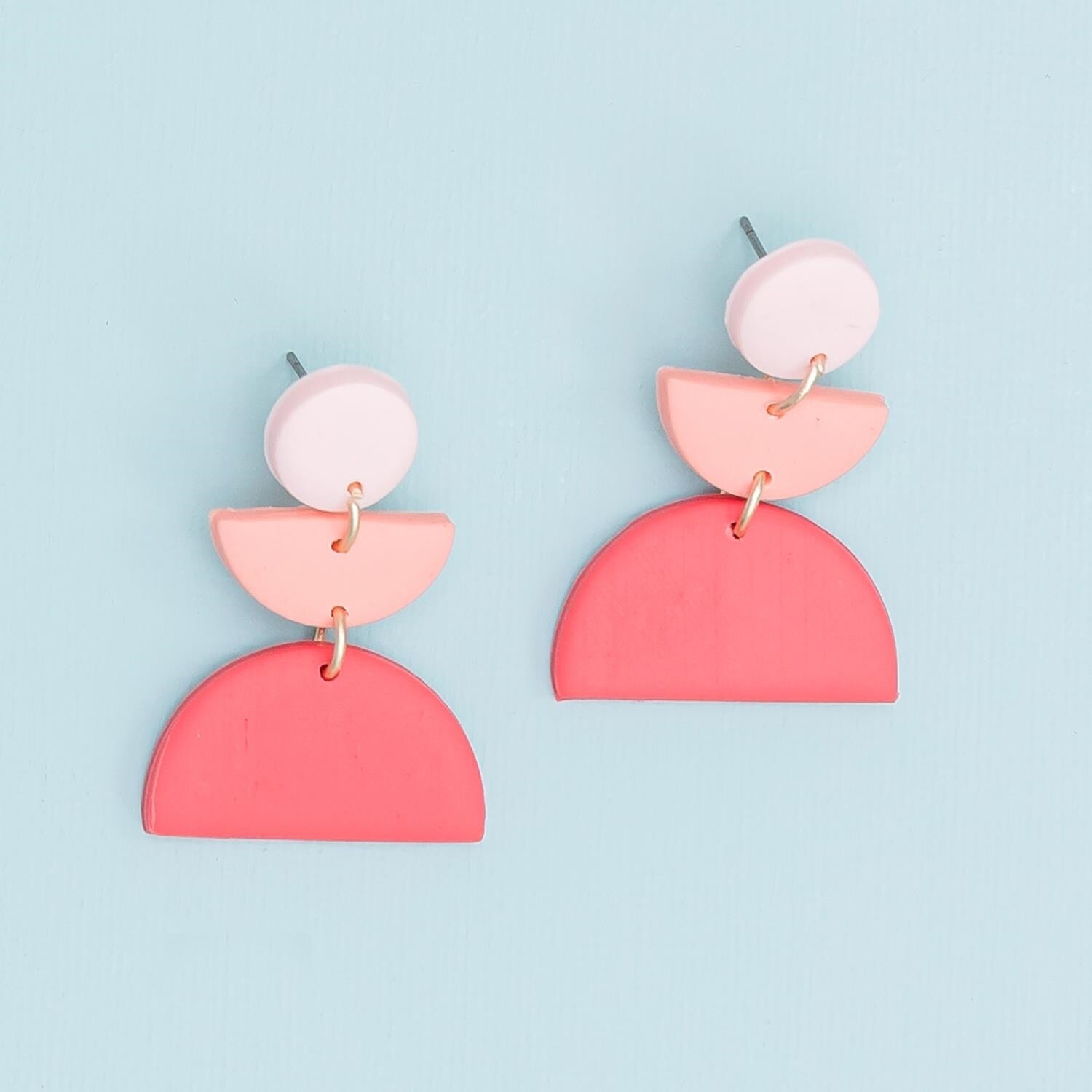 Pink Drew Earrings