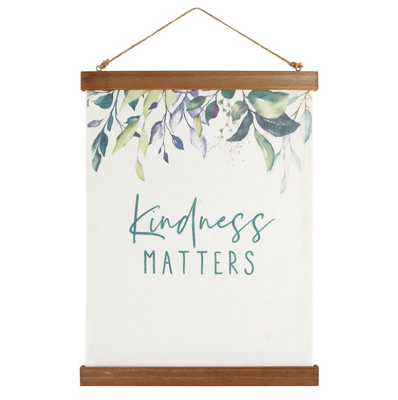Kindness Matters Hanging Canvas Sign