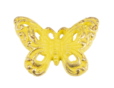 Mini Yellow Cast Iron Butterfly