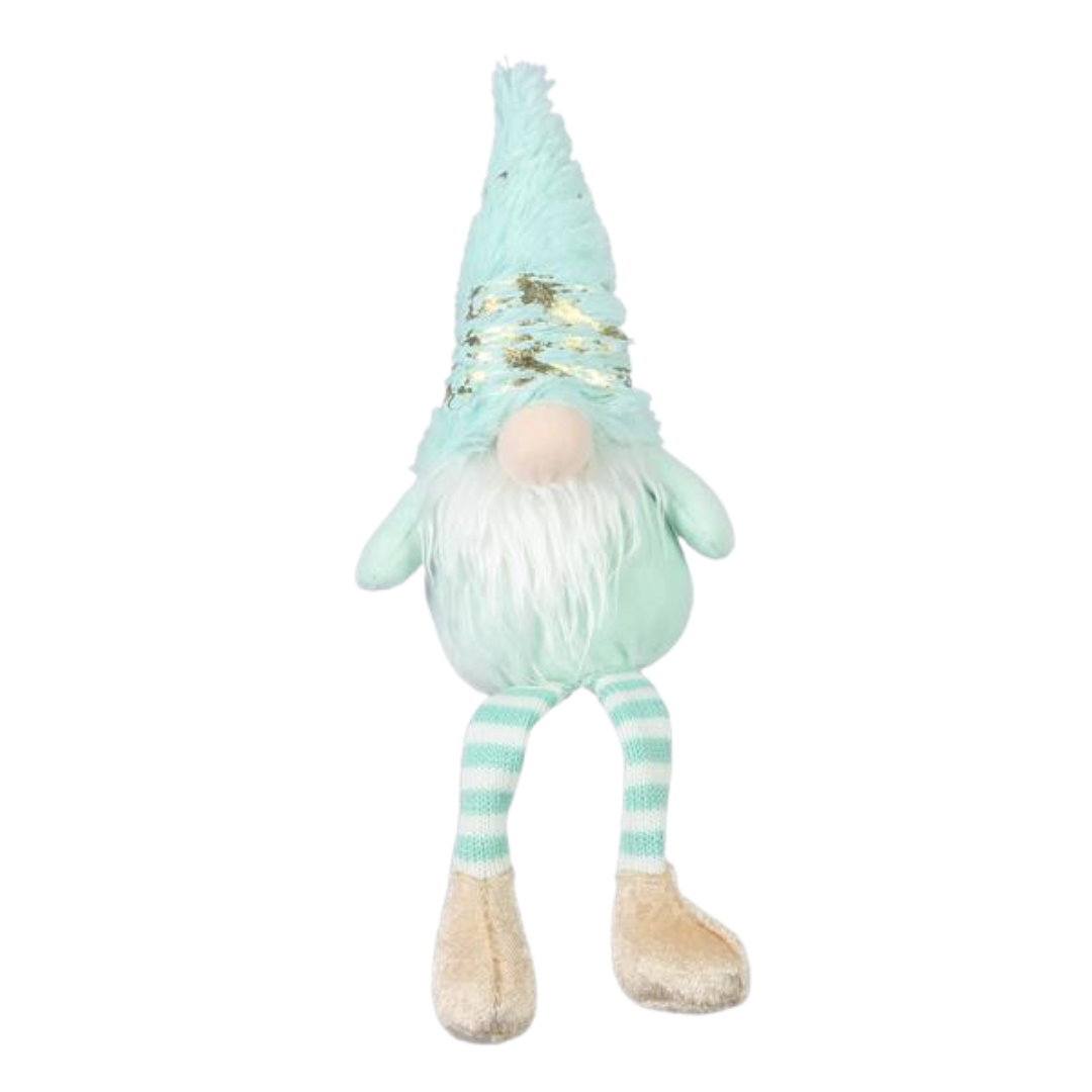 Blue & Gold Dangle Leg Gnome