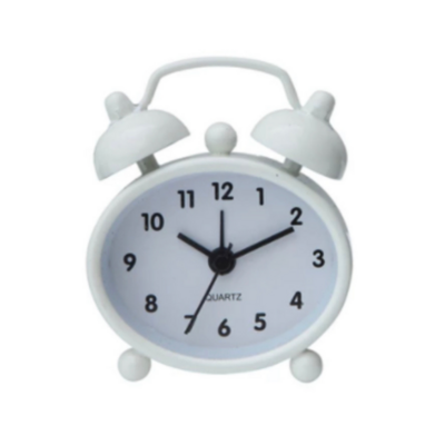 Mini White Alarm Clock