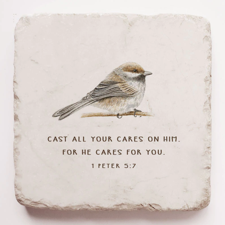 He Cares For You Scripture Stone