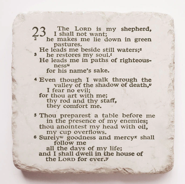 Psalm 23 Scripture Stone