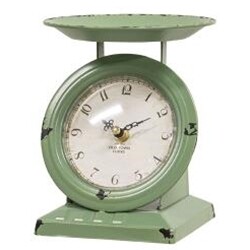 Vintage Green Old Town Scale Clock
